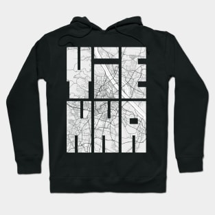 Vienna, Austria City Map Typography - Light Hoodie